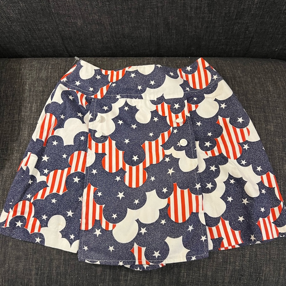 Vintage handmade skorts red white and blue xs